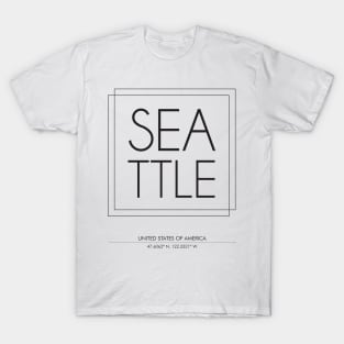 Seattle city minimal typography 2 T-Shirt